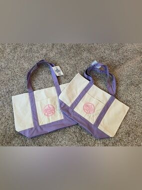 2 pcs LARGE lavender tote